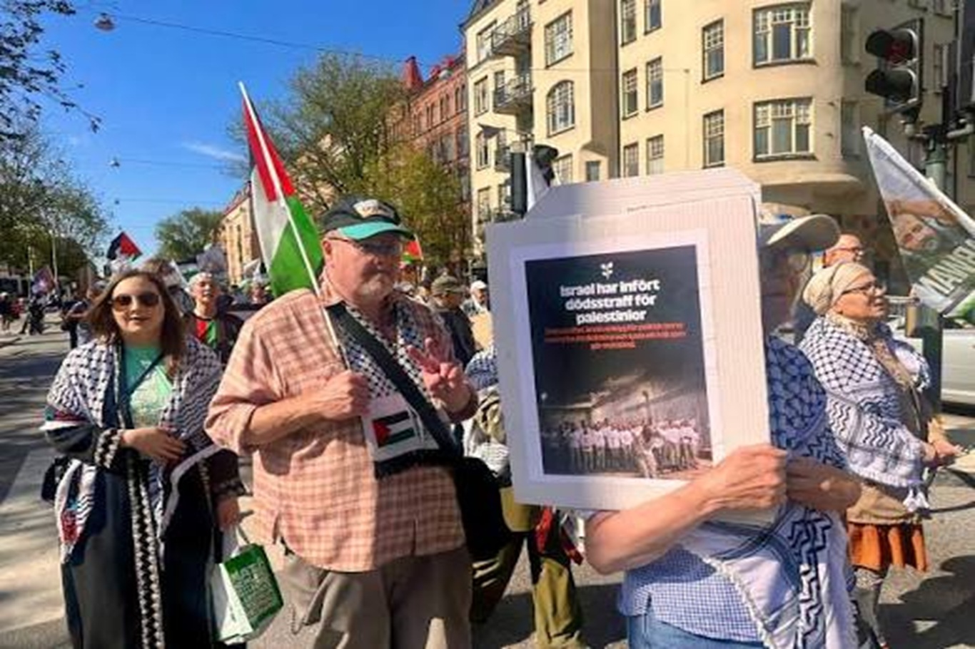 Stockholm’de Gazze için protesto 