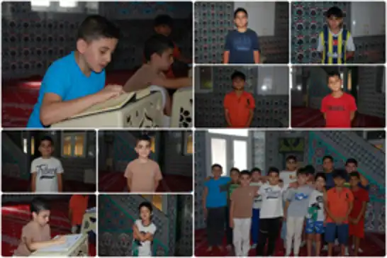 Yaz Kur'an kursundaki çocuklar: Hem öğreniyor hem eğleniyoruz
