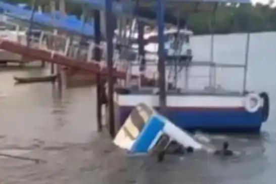 Passenger bus plunges into river at Brazilian port, rescue operation underway