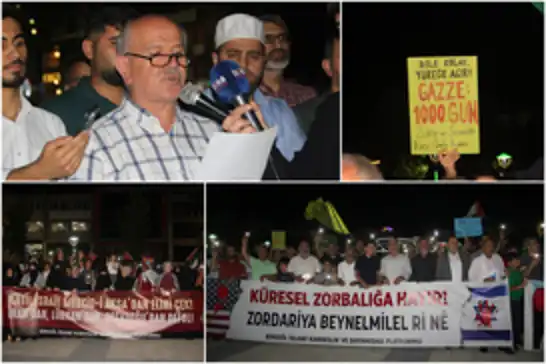 Gazze'deki soykırımın 1000'inci gününde Bingöl'den siyonist katliama tepki