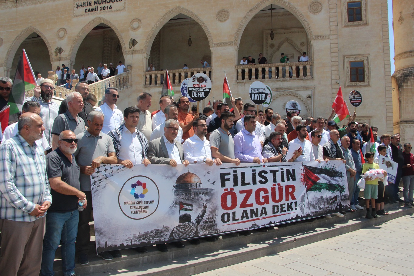 Gazze'de 1000'inci gün soykırıma karşı Mardin'de basın açıklaması düzenlendi