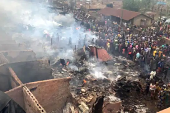 Fire destroys shops at major market in Nigeria's Ibadan