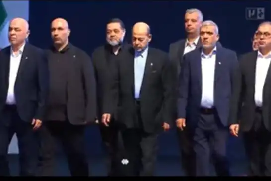 HAMAS heyeti, şehit Hamaney'in cenaze törenine katıldı