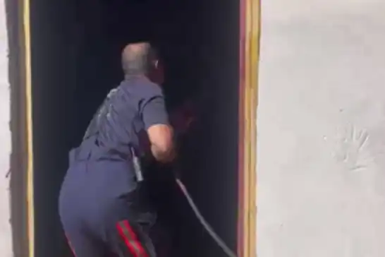 Malatya'da saman deposunda yangın