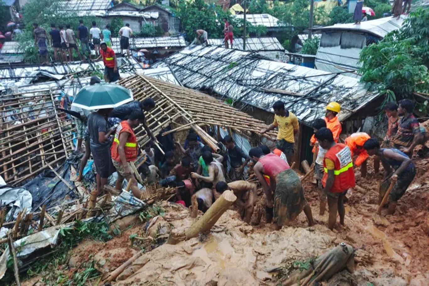 9 killed in landslides at Bangladesh's Rohingya refugee camps
