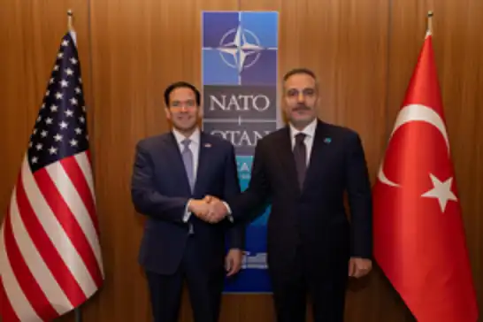 Turkish FM Hakan Fidan meets U.S. Secretary of State on sidelines of NATO summit in Ankara