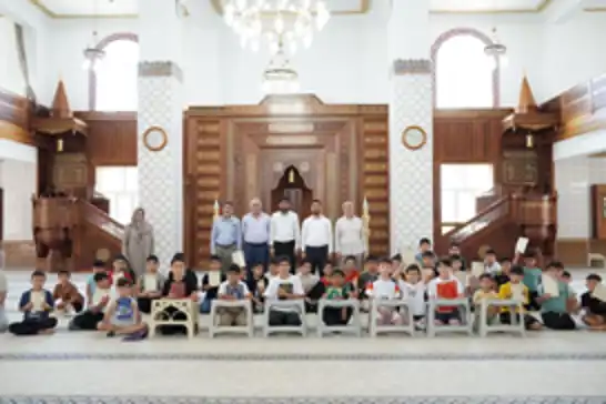  İl Müftü Vekili Bayram Öztürk, yaz Kur'an kursu öğrencileriyle buluştu