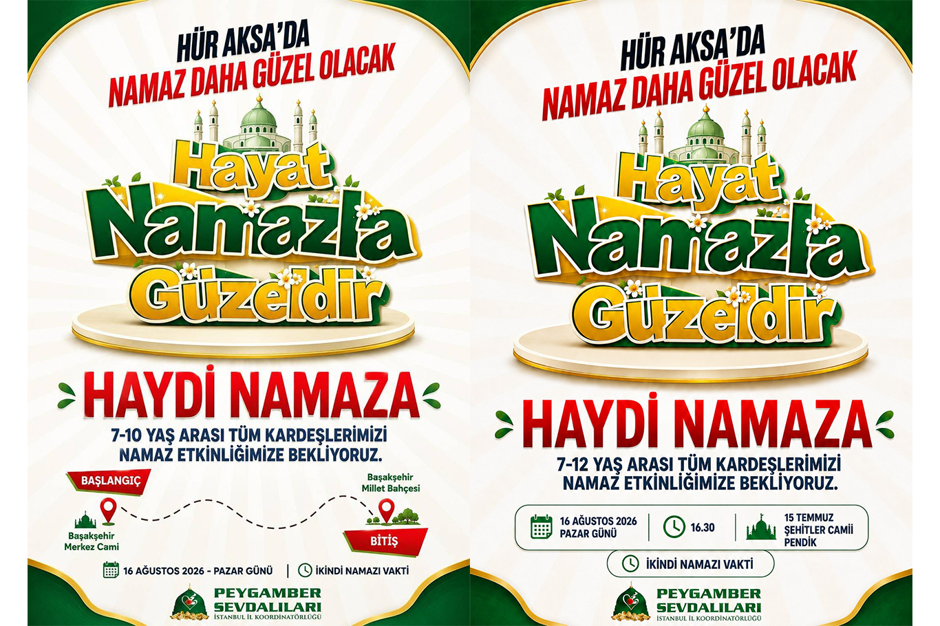 İstanbul'da yüzlerce çocuk "Hayat Namazla Güzeldir" programında buluşacak
