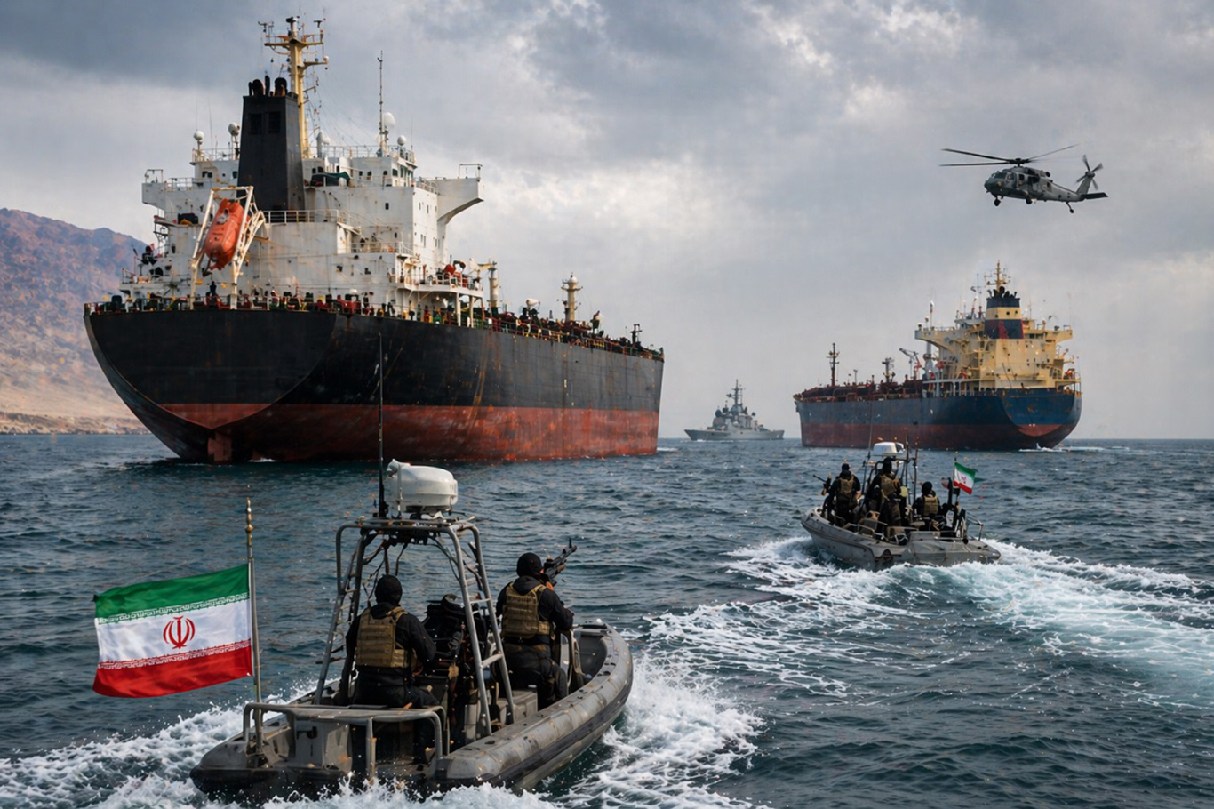 Du tankerên Îmaratê li Tengava Hurmuzê hatin lêdan