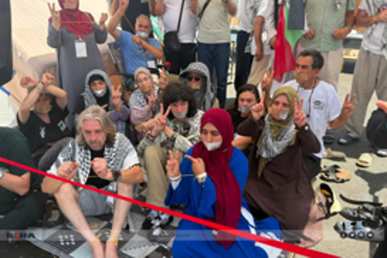 Çalakvanên Konvoya Filistînî dest bi greva birçîbûnê kirin