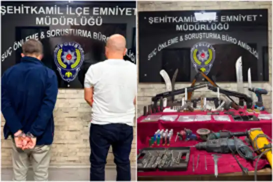 Gaziantep'te silah ve uyuşturucu operasyonu
