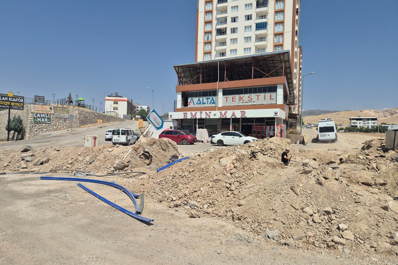 İLKHA'nın gündeme getirdiği kavşakta çalışma başlatıldı