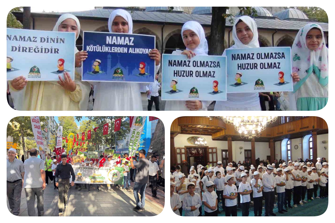 Kocaeli'de yüzlerce çocuk namaz için yürüdü