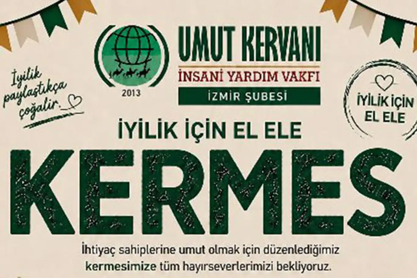 Umut Kervanı, İzmir'de ihtiyaç sahipleri yararına 3 günlük kermes düzenleyecek