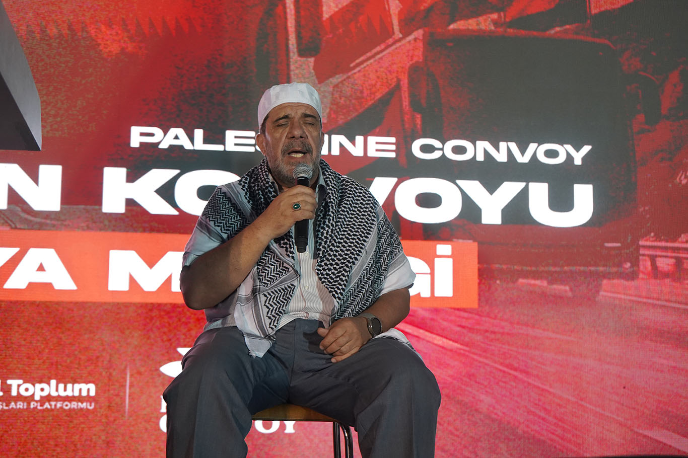 Uluslararası Filistin Konvoyu Konya'da: Amacımız siyonist reijmin zulümlerine karşı durmaktır