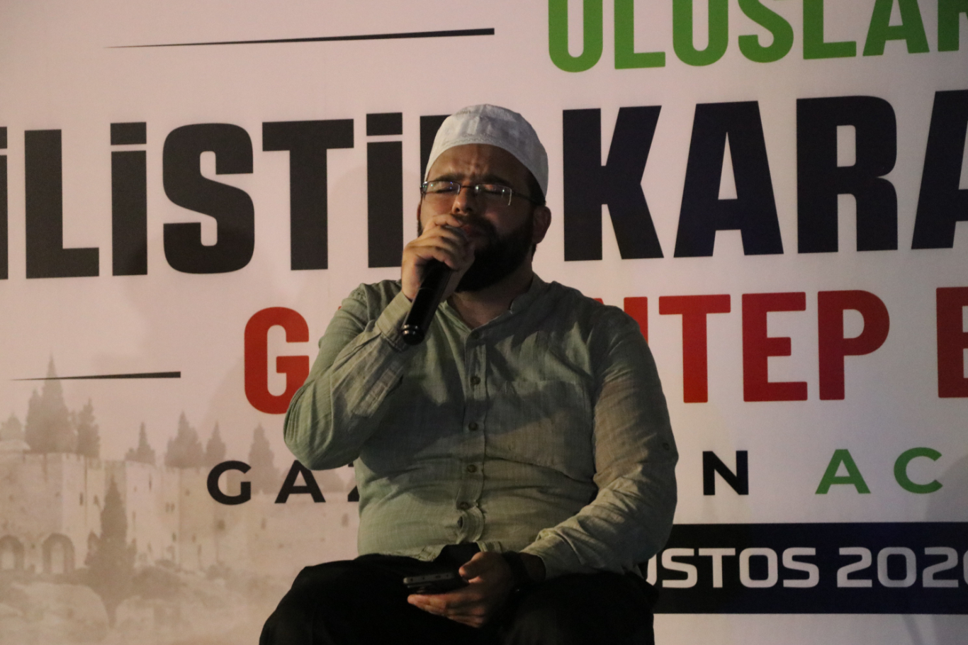 Uluslararası Filistin Vicdan Konvoyu Gaziantep'te mitingle karşılandı