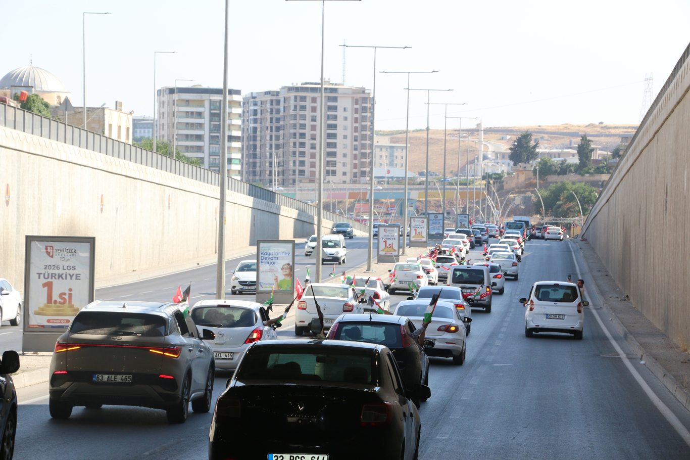 Uluslararası Filistin Konvoyu Şanlıurfa’da karşılandı