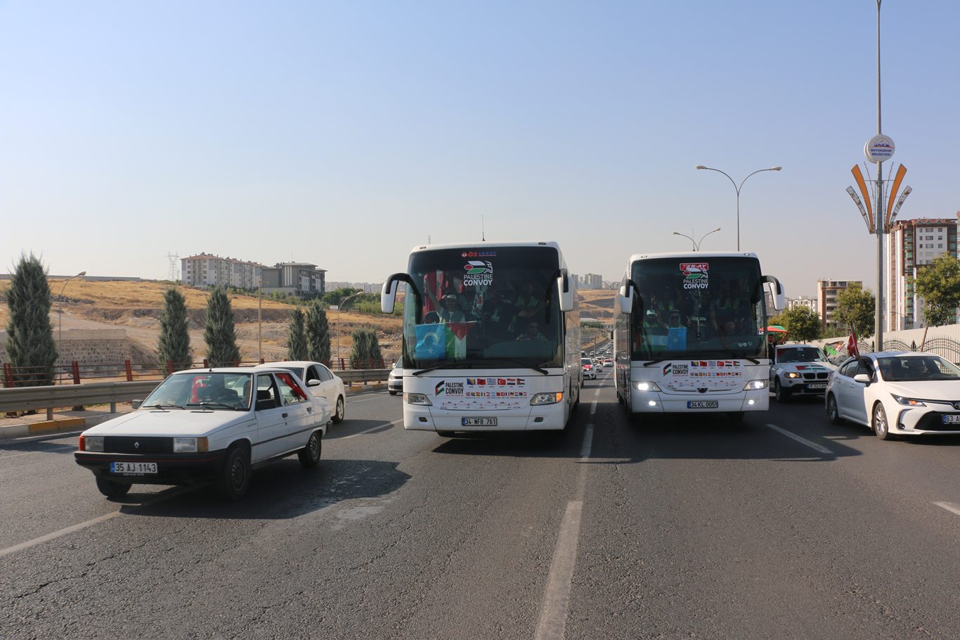 Uluslararası Filistin Konvoyu Şanlıurfa’da karşılandı
