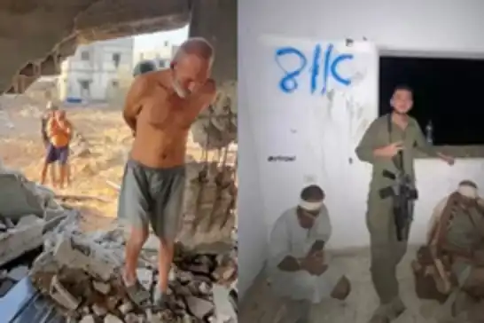 فضائح جديدة..صورة مسربة تكشف استخدام مسنين فلسطينيين دروعًا بشرية قبل إعدامهما في غزة