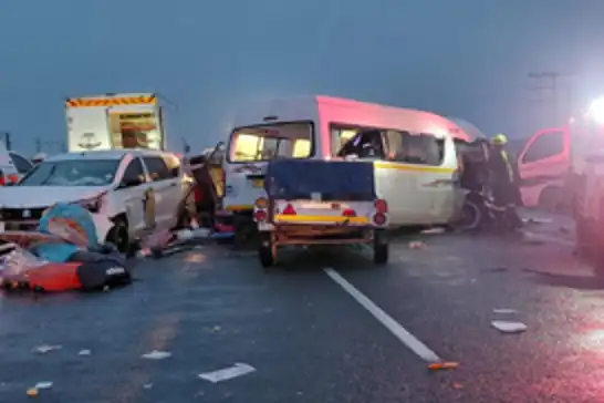 At least 21 killed in three-vehicle crash in South Africa’s Western Cape