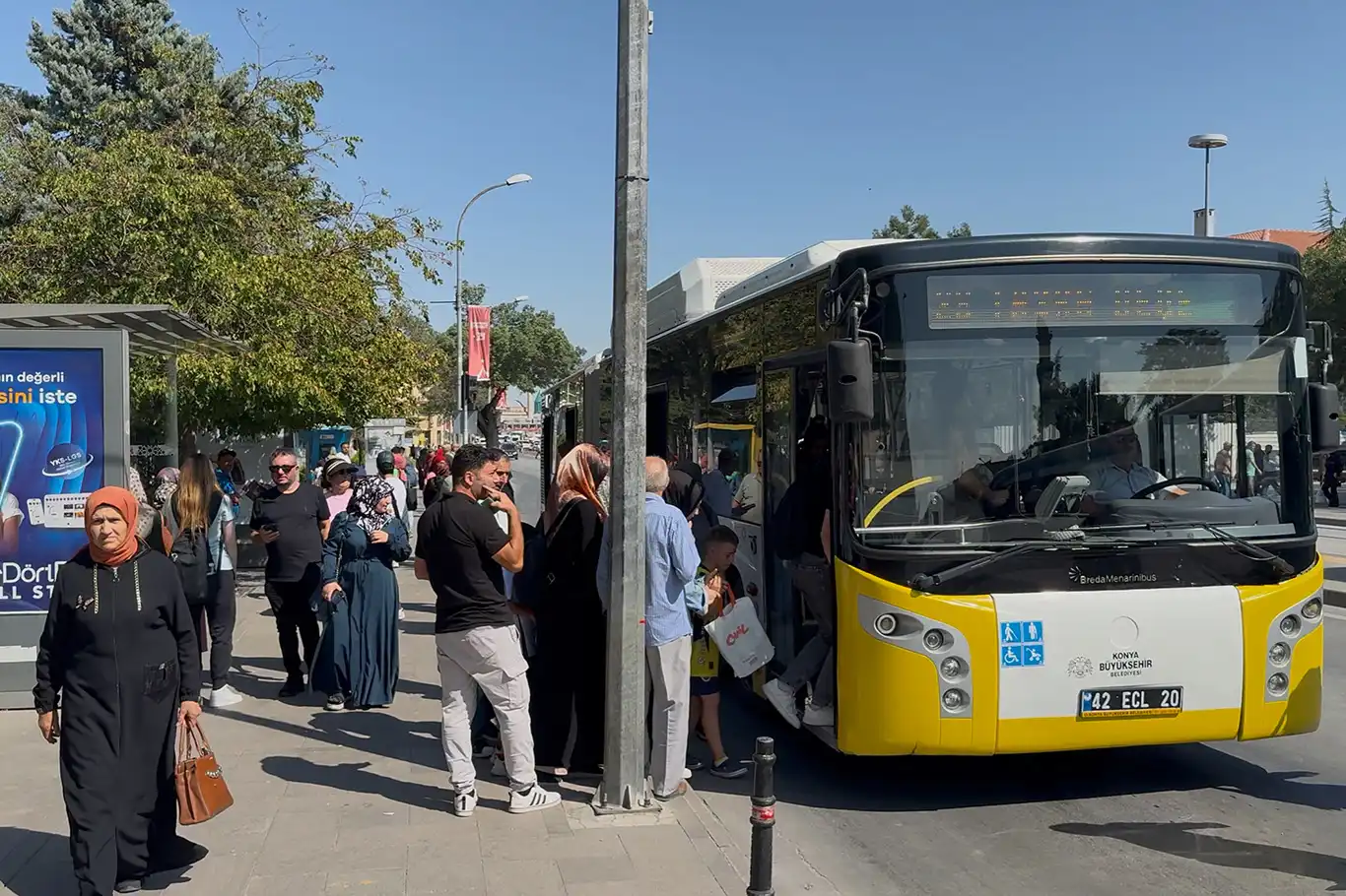 Konya’da üniversite öğrencilerine toplu ulaşım 7 gün ücretsiz oldu