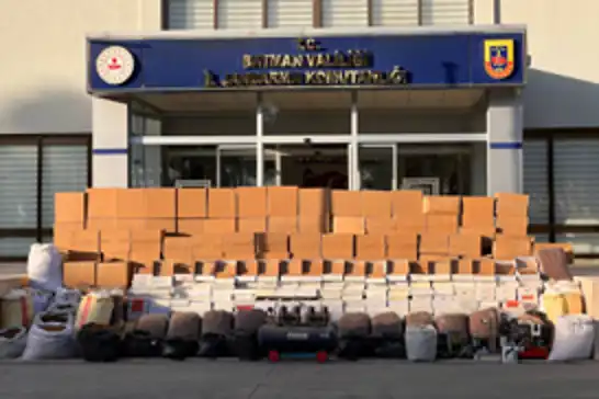 Batman'da 800 bin boş makaron ve 524 kilo kıyılmış tütün ele geçirildi