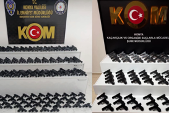  Konya’da 244 ruhsatsız tabanca ele geçirildi