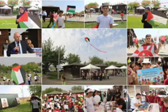 أطفال ديار بكر يطلقون مئات الطائرات الورقية تضامنًا مع أطفال غزة