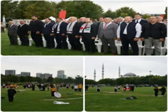Bursa’da gökyüzü Gazze için uçurtmalarla renklendi
