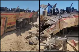 Bus crash kills 16, injures 28 in Egypt