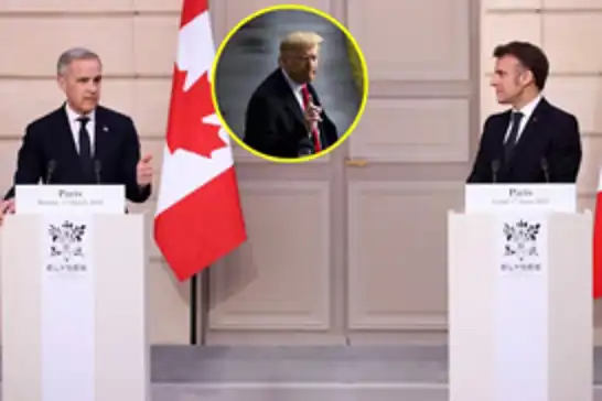 Macron ve Carney, Trump’ın ABD bayrağıyla gösterdiği adada görüşecek