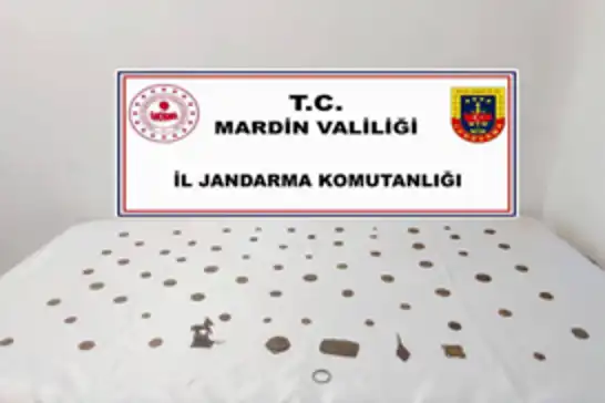 Mardin’de çok sayıda tarihi eser ele geçirildi: 4 gözaltı