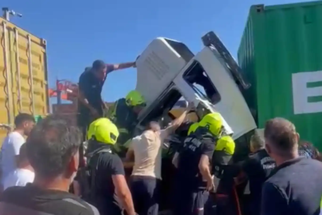 Mersin Limanında kaza: 1 yaralı