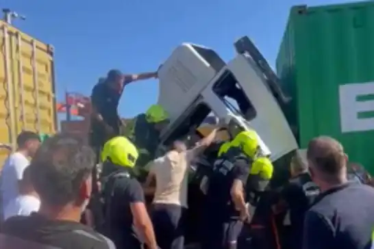 Mersin Limanında kaza: 1 yaralı