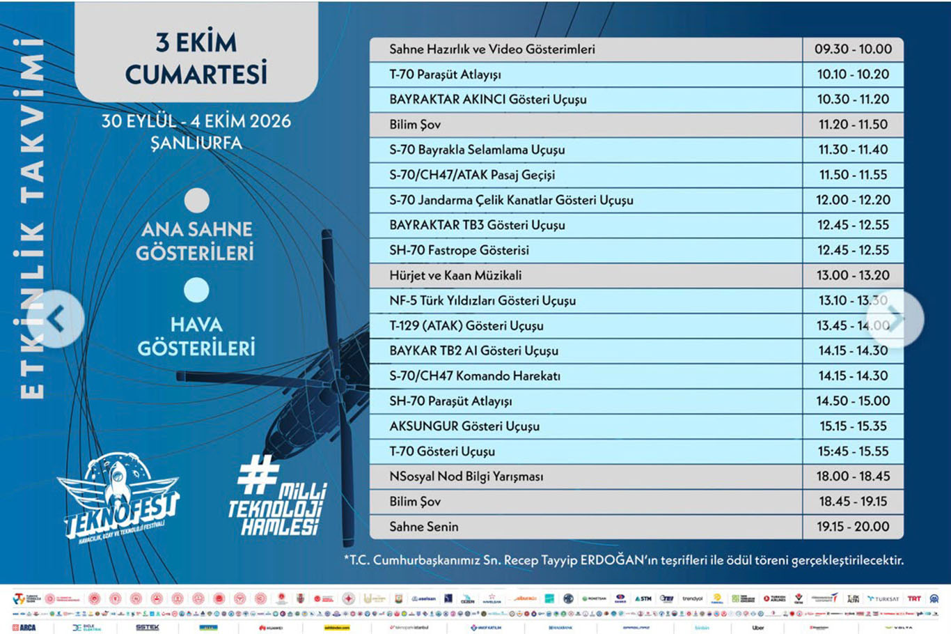 TEKNOFEST Şanlıurfa'da kapılarını açıyor: İşte gün gün etkinlik takvimi