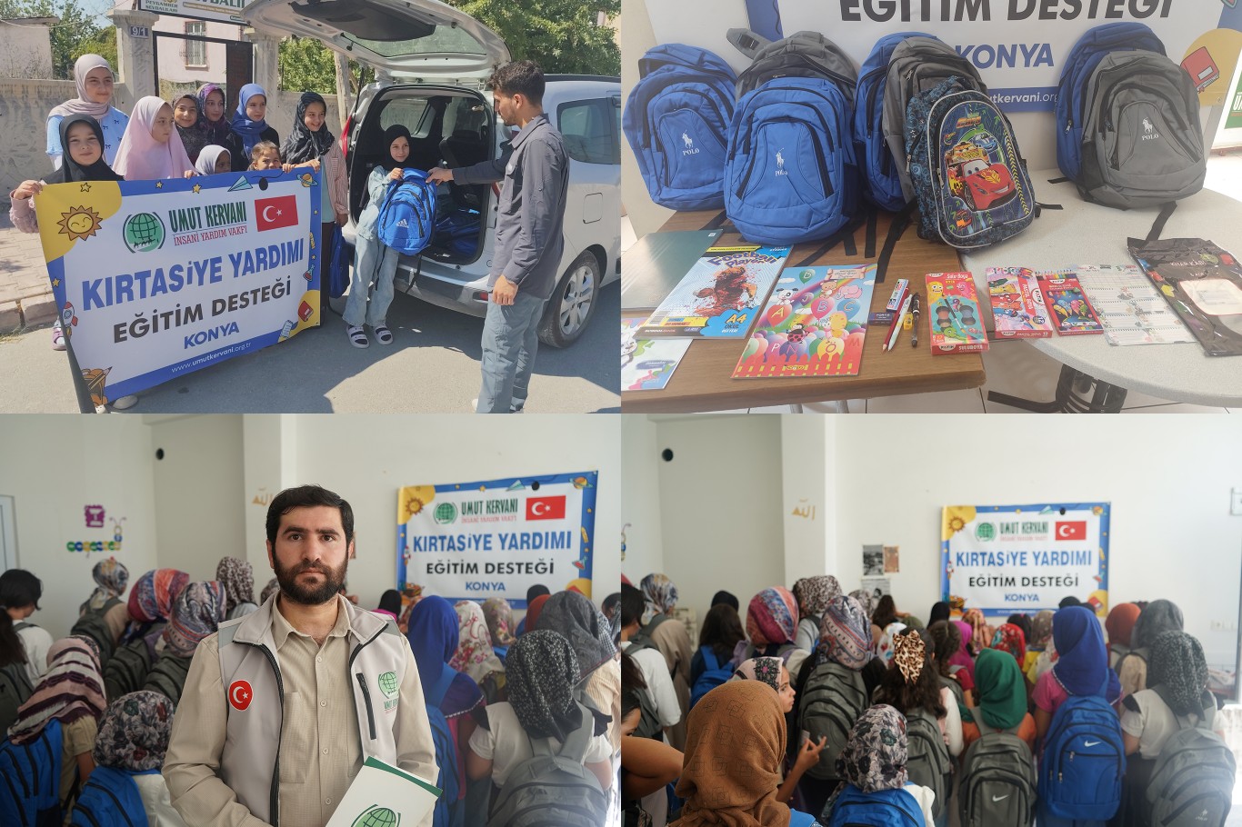 Konya Umut Kervanı’ndan yetim ve muhtaç ailelerin çocuklarına eğitim desteği