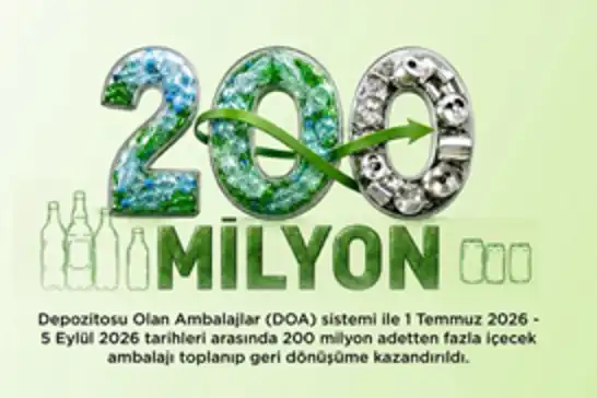 DOA sistemiyle 200 milyondan fazla ambalaj geri dönüşüme kazandırıldı