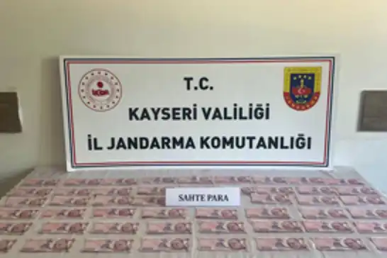 Kayseri’de 100 bin liralık sahte banknot ele geçirildi