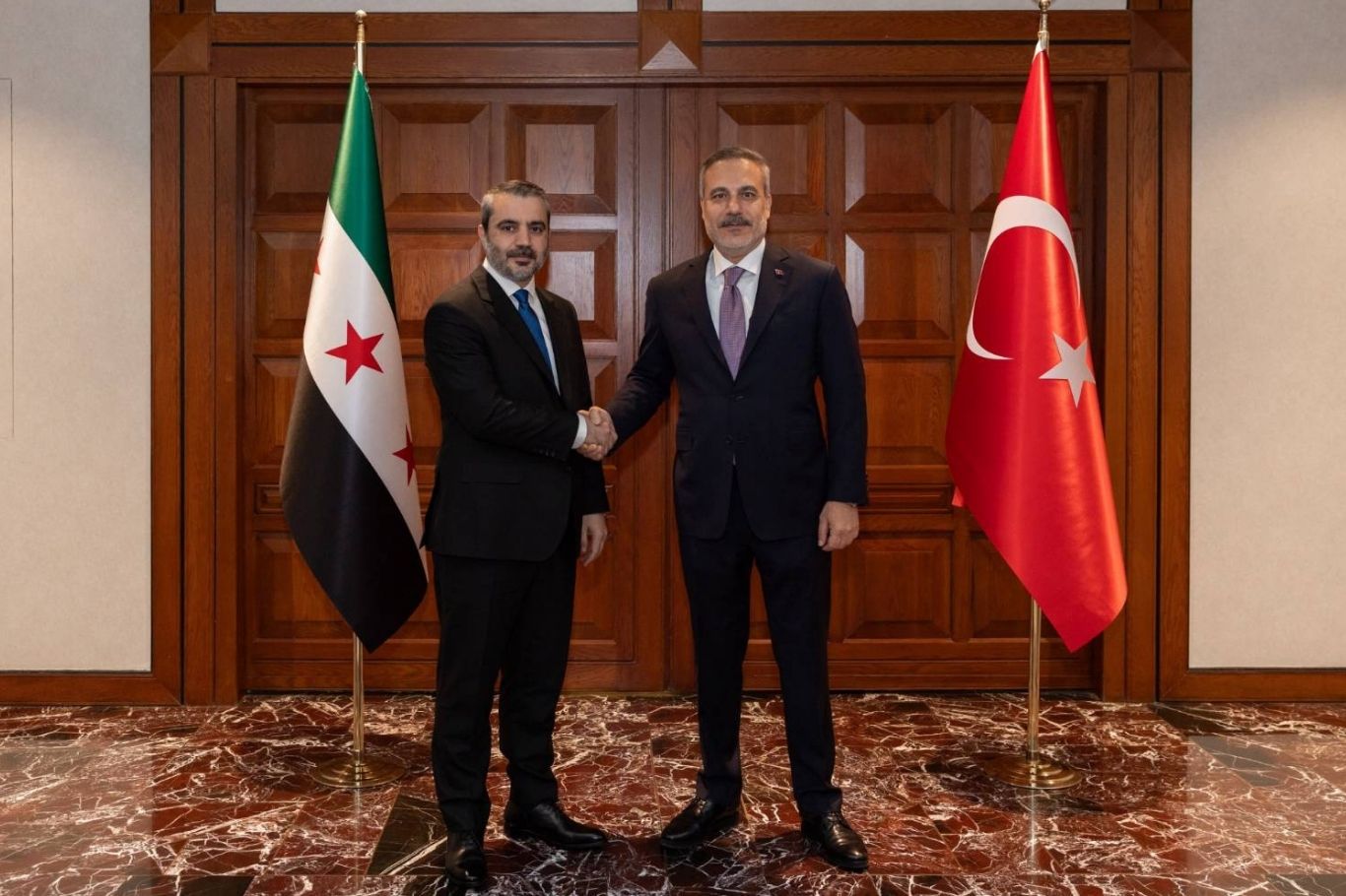 Turkish Foreign Minister Hakan Fidan meets his Syrian counterpart in Ankara