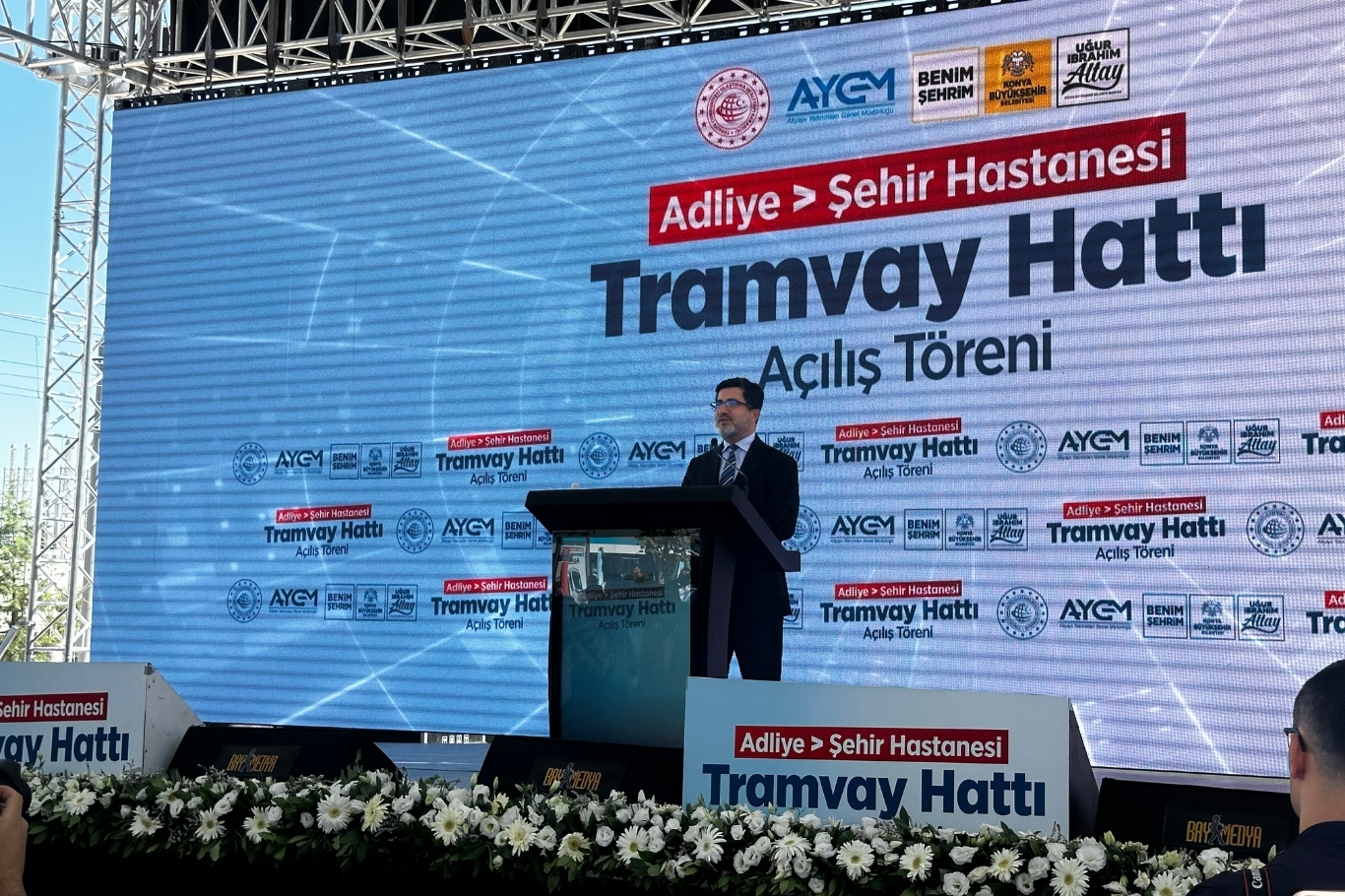 Konya'da Şehir Hastanesi Tramvay hattının ilk etabı hizmete açıldı